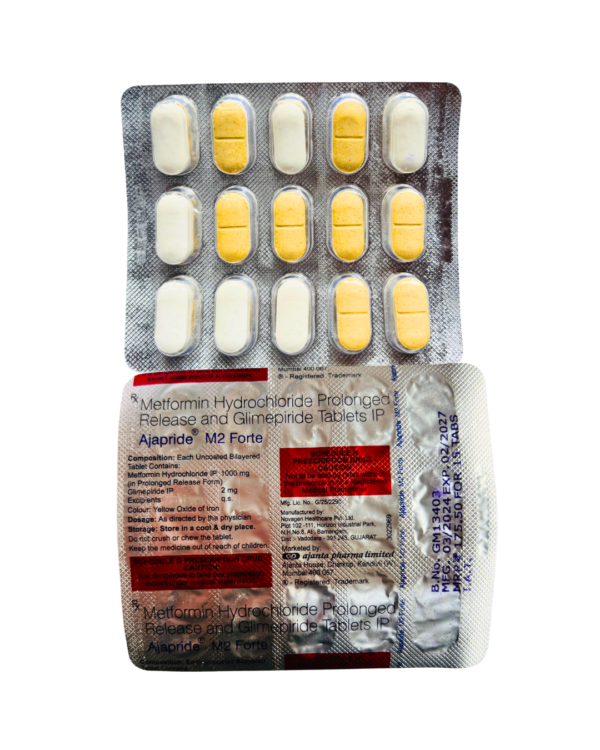 Ajapride M2 Forte | By Ajanta Pharma | 15 Tablets